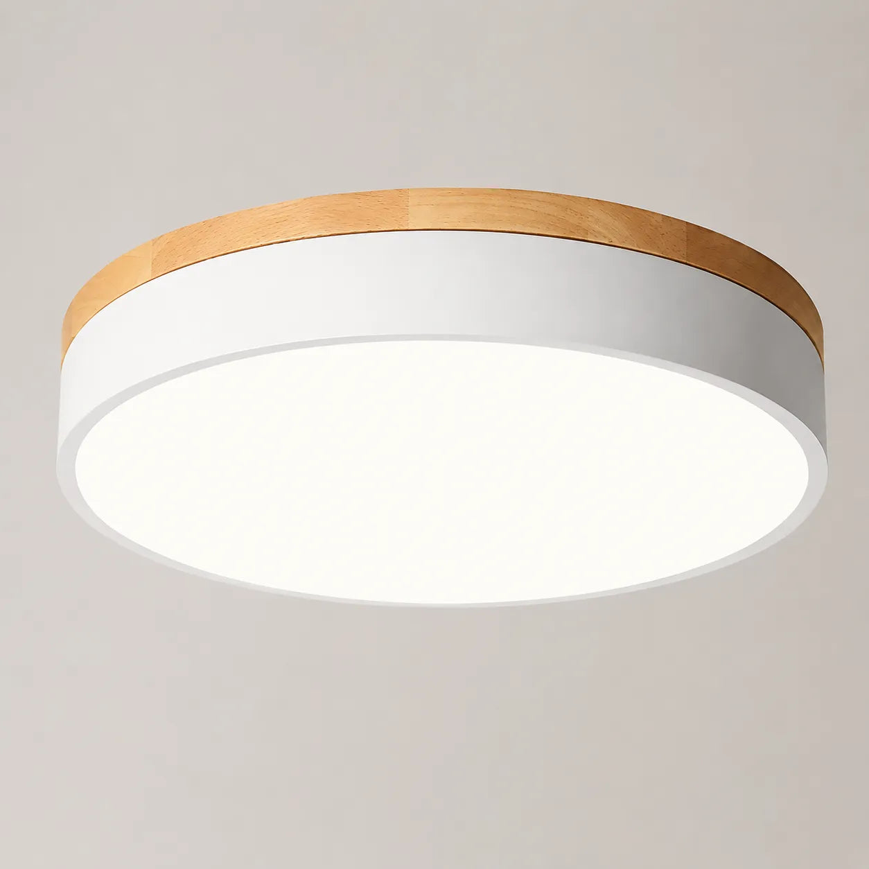 ScandiLuxe  | Plafonnier Minimaliste en Bois Naturel et Métal Élégant