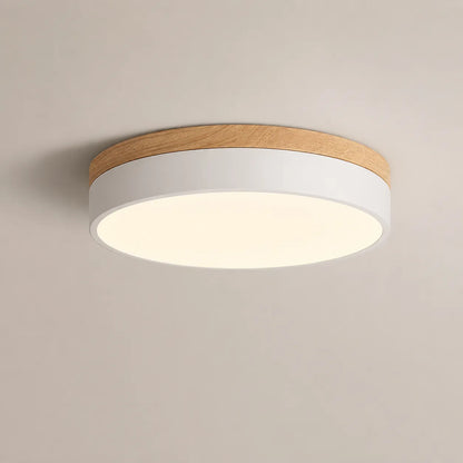 ScandiLuxe  | Plafonnier Minimaliste en Bois Naturel et Métal Élégant