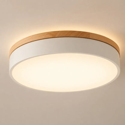 ScandiLuxe  | Plafonnier Minimaliste en Bois Naturel et Métal Élégant