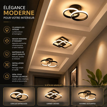 ORBÉLIA™ Moderne | Plafonnier à LED Design avec lumière 3 couleurs