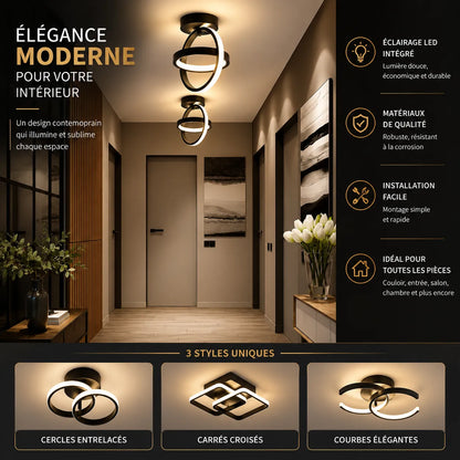 ORBÉLIA™ Moderne | Plafonnier à LED Design avec lumière 3 couleurs