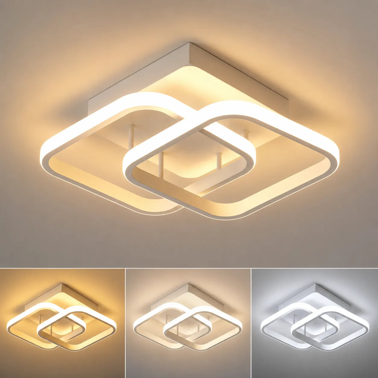 ORBÉLIA™ Moderne | Plafonnier à LED Design avec lumière 3 couleurs