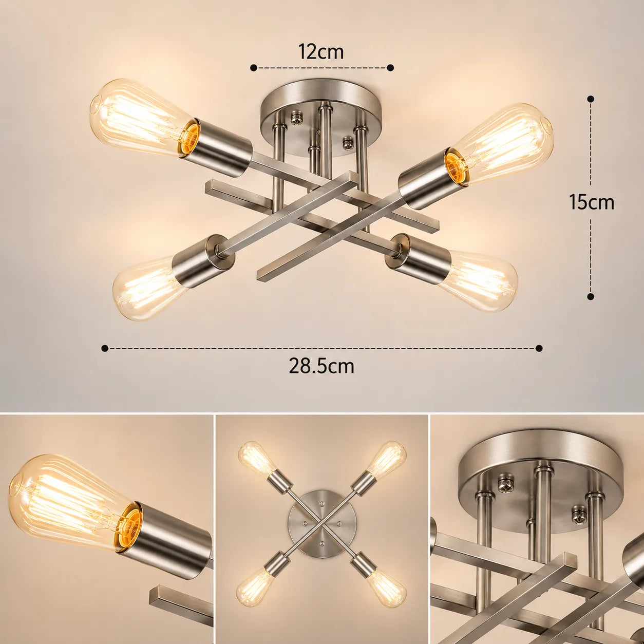NORDÉLIA™ Rétro | Élégant plafonnier à led pour les chambres