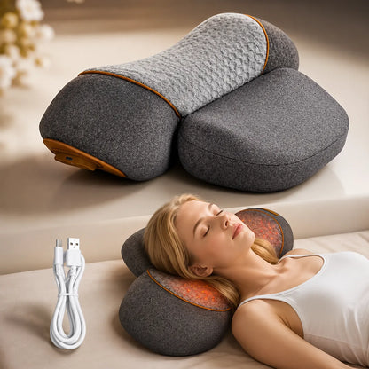 Oreiller Cervical Chauffant CERVÉLIA™ | Masseur cervical électrique pour nuque et épaules
