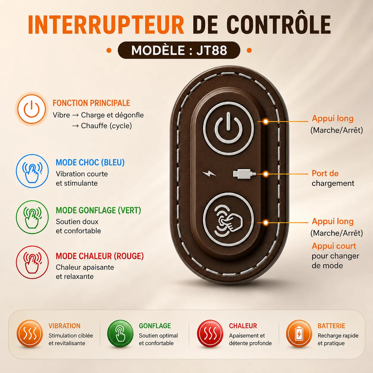 Oreiller Cervical Chauffant CERVÉLIA™ | Masseur cervical électrique pour nuque et épaules