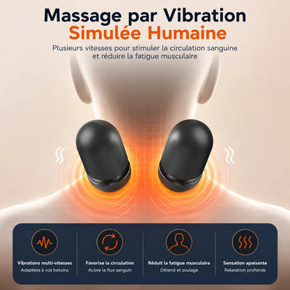 Oreiller Cervical Chauffant CERVÉLIA™ | Masseur cervical électrique pour nuque et épaules