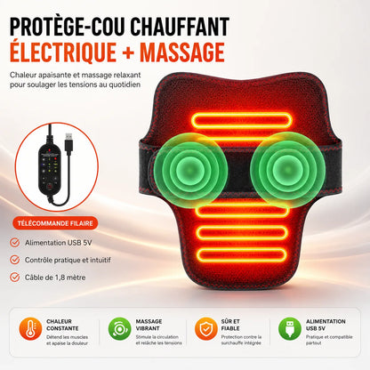 Masseur Cervical Chauffant USB THERMÉLIA™ | Massage nuque et épaules