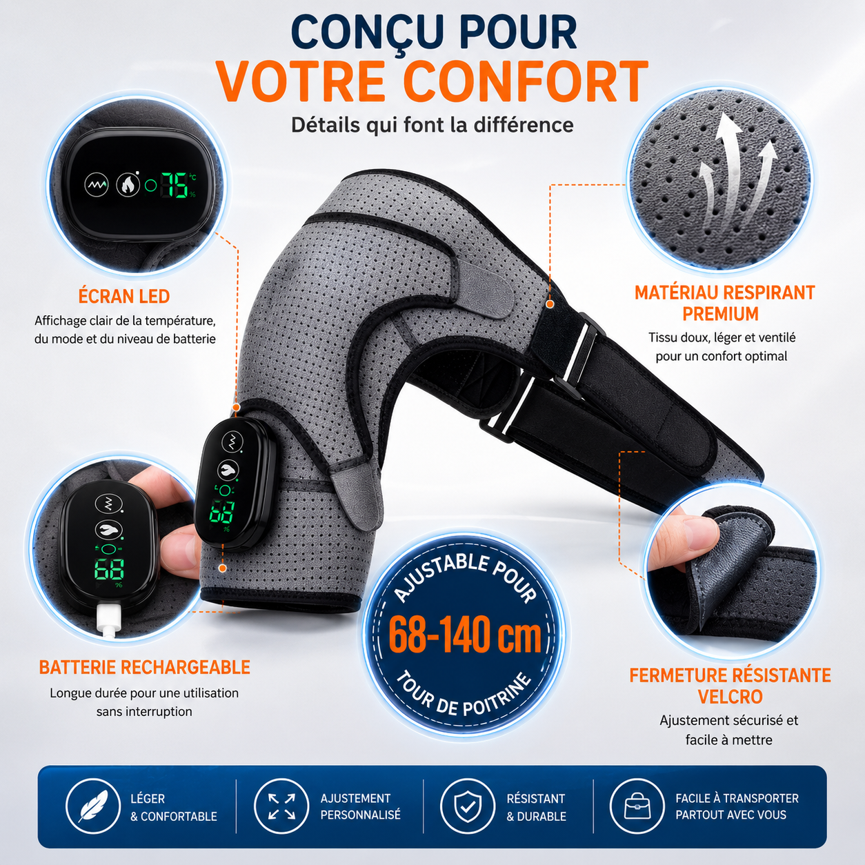 Masseur Cervical Chauffant THERMOFLEX™ | Massage nuque épaules
