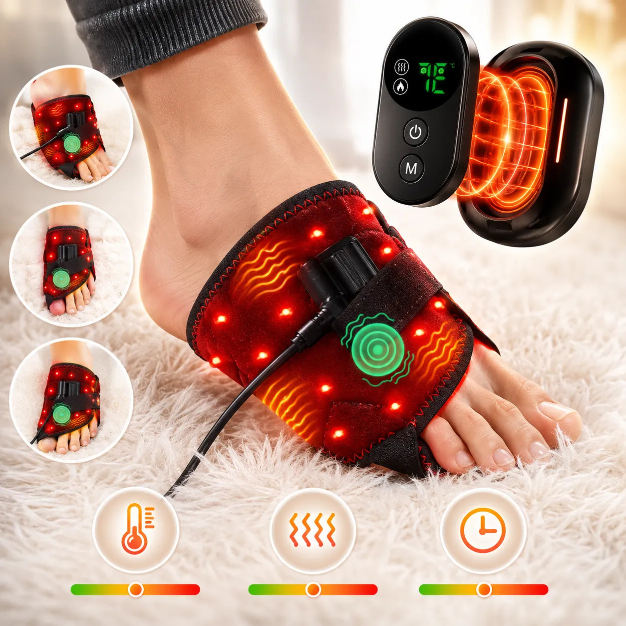 Masseur de Pied Chauffant THERMOSTEP™ | Appareil massage pour pied et cheville