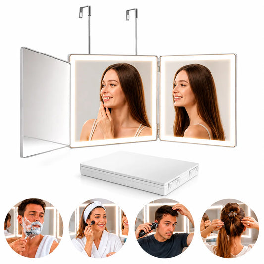 Miroir Salle de Bain & Coiffeuse Pliable VELMIRA