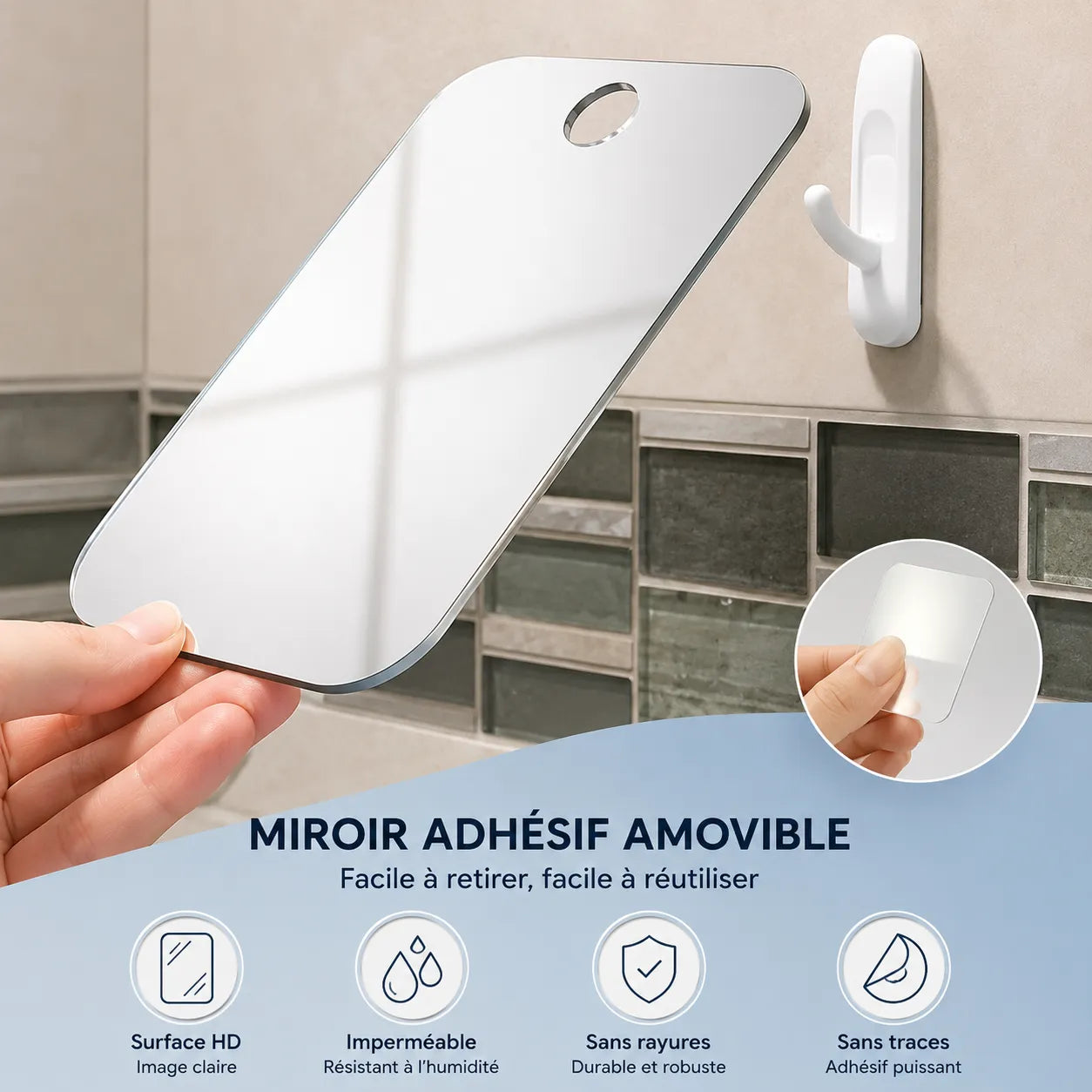 Miroir Salle de Bain Portable AQUAVIEW