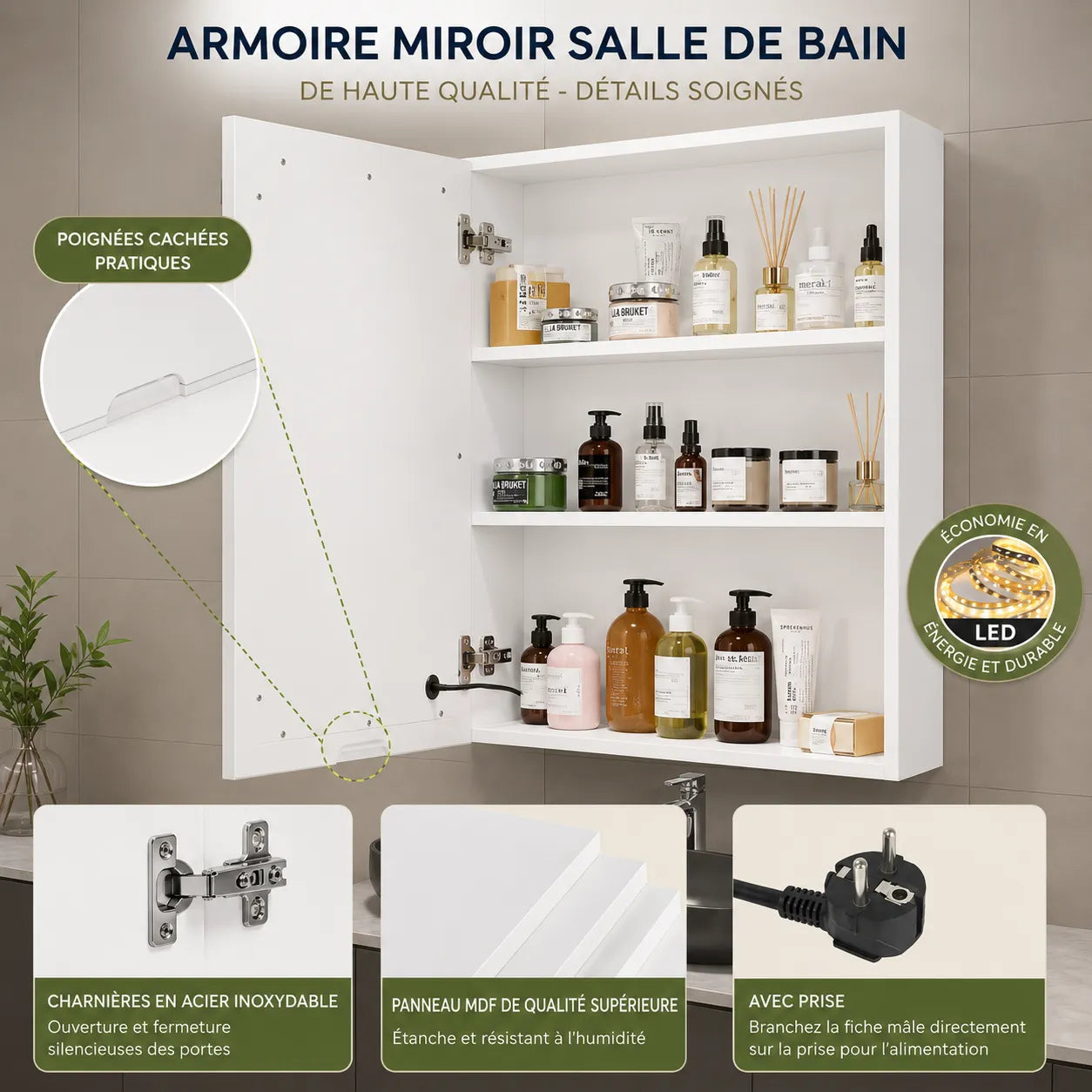 Miroir Salle de Bain LED NOVALIS™