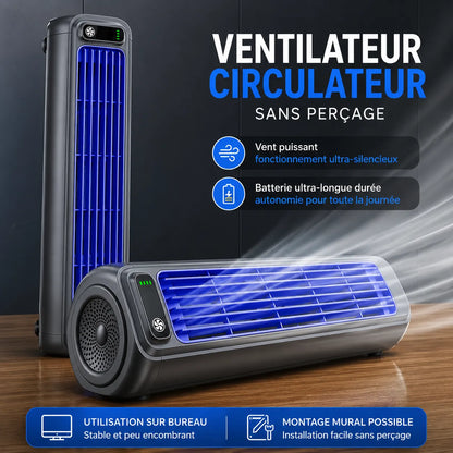 Ventilateur Portable Airéna | Ventilateur mural rechargeable silencieux 3 vitesses