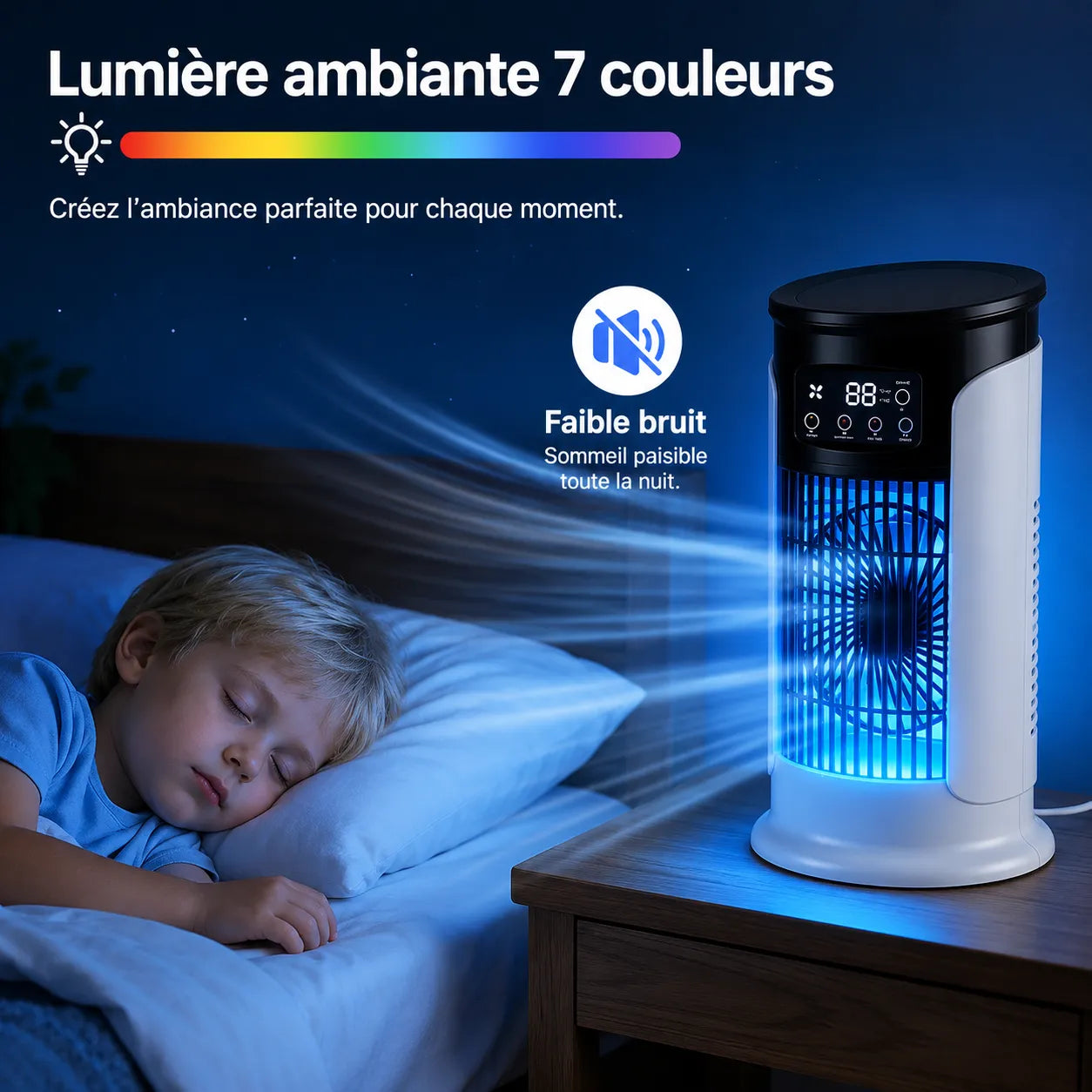 Refroidisseur d’Air Portable Frostéa | Ventilateur brumisateur 6 vitesses