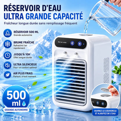 Refroidisseur d’Air Portable Glacéo | Ventilateur brumisateur rechargeable