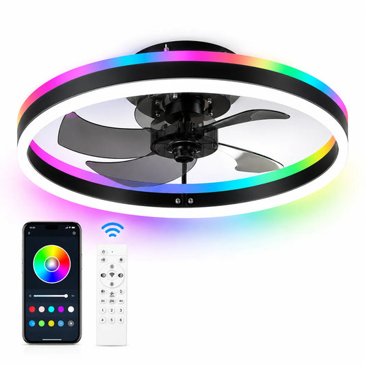 Ventilateur Plafond LED Ventorya | Ventilateur plafond RGB dimmable 50CM