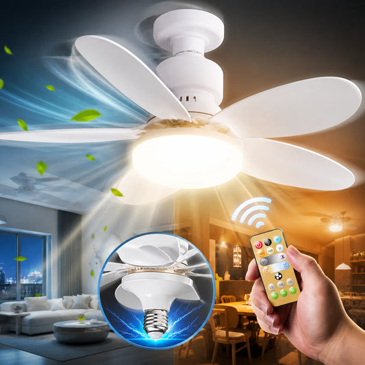Plafonnier ÉoliaLED | Lustre ventilateur — Plafonnier ventilateur LED télécommande