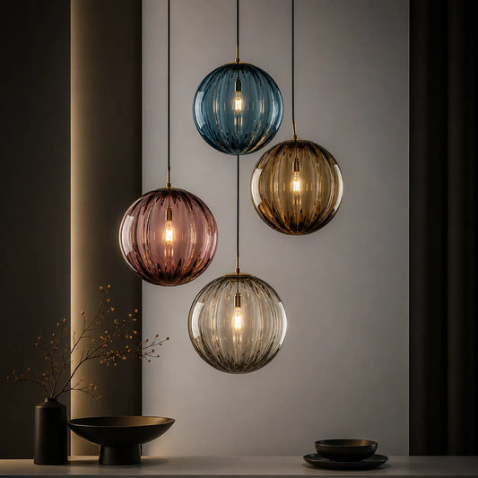 Evar- Suspension Verre Coloré Design Moderne