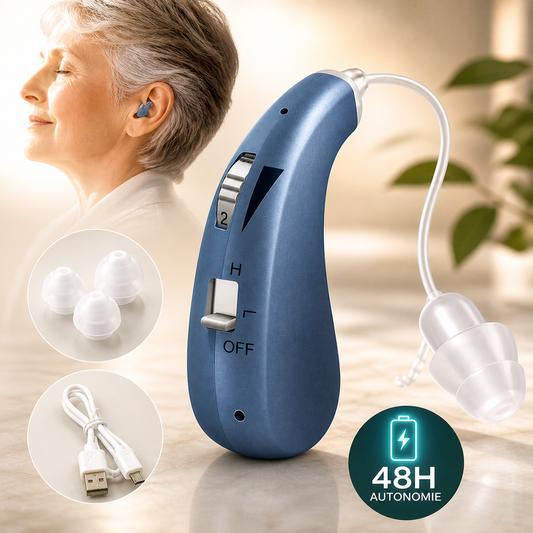 Appareils Auditifs SoundClear™ – Invisibles & Rechargeables Simples à Porter