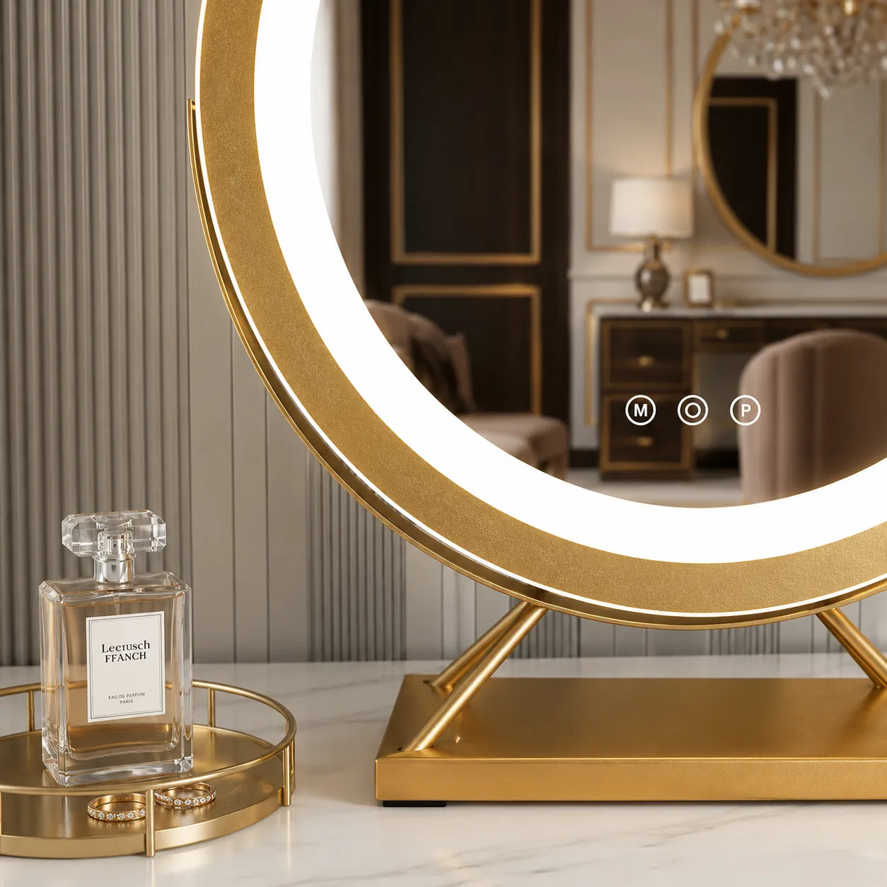 Lumina Miroir led Coiffeuse | Élégant & Sans Fil - miroir à maquillage