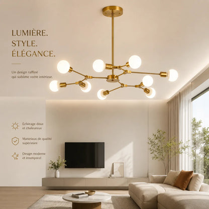 Auréa™ Élégance | lustre salon moderne - lustre cuisine moderne