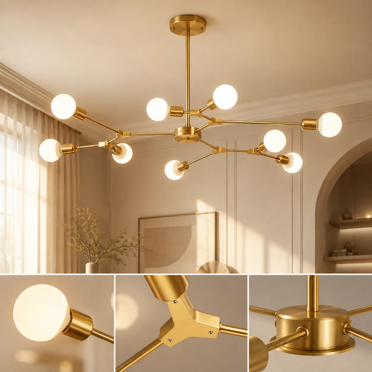 Auréa™ Élégance | lustre salon moderne - lustre cuisine moderne