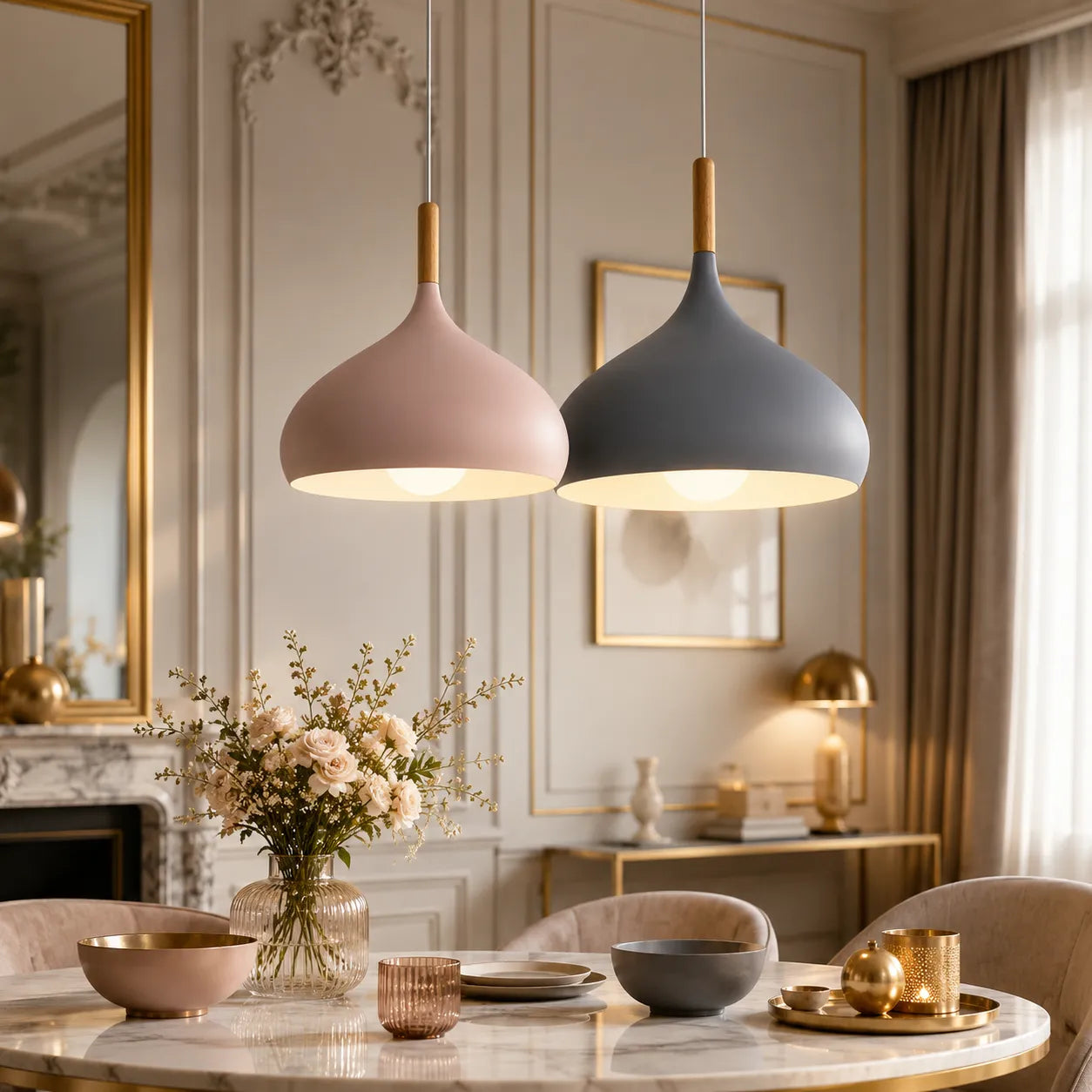 Soléane™ Élégance | Lustre moderne pour salon moderne et cuisine