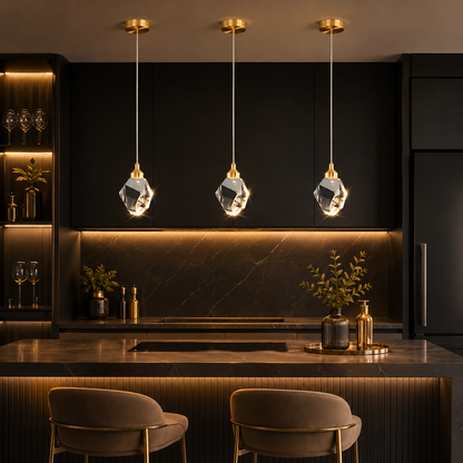 AURÉLIA | Lustre Salon Cristal LED Élégant pour Salle à Manger & Cuisine