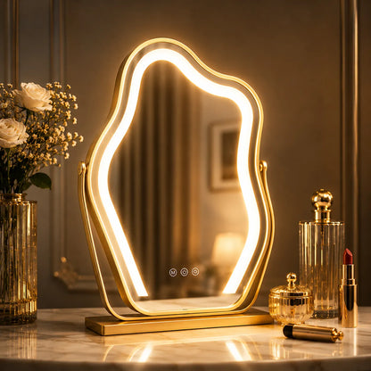 Luvia™ Élégance | Miroir LED Coiffeuse - miroir à maquillage coiffeuse
