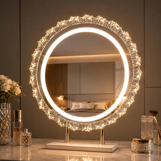 ÉLÉNORA™ Élégance | Miroir Maquillage LED pour les coiffeuses