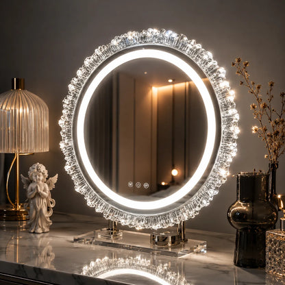 ÉLÉNORA™ Élégance | Miroir Maquillage LED pour les coiffeuses