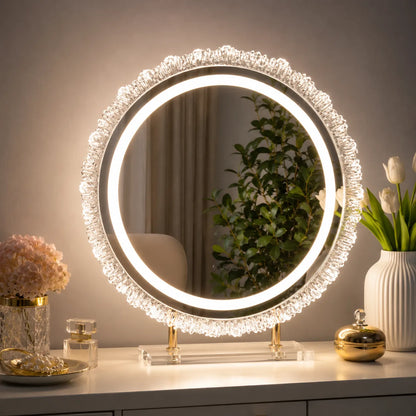 ÉLÉNORA™ Élégance | Miroir Maquillage LED pour les coiffeuses