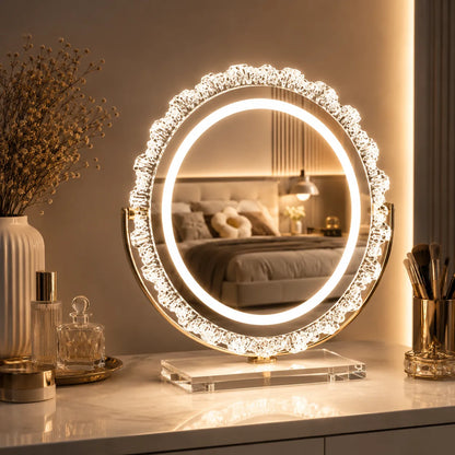 ÉLÉNORA™ Élégance | Miroir Maquillage LED pour les coiffeuses