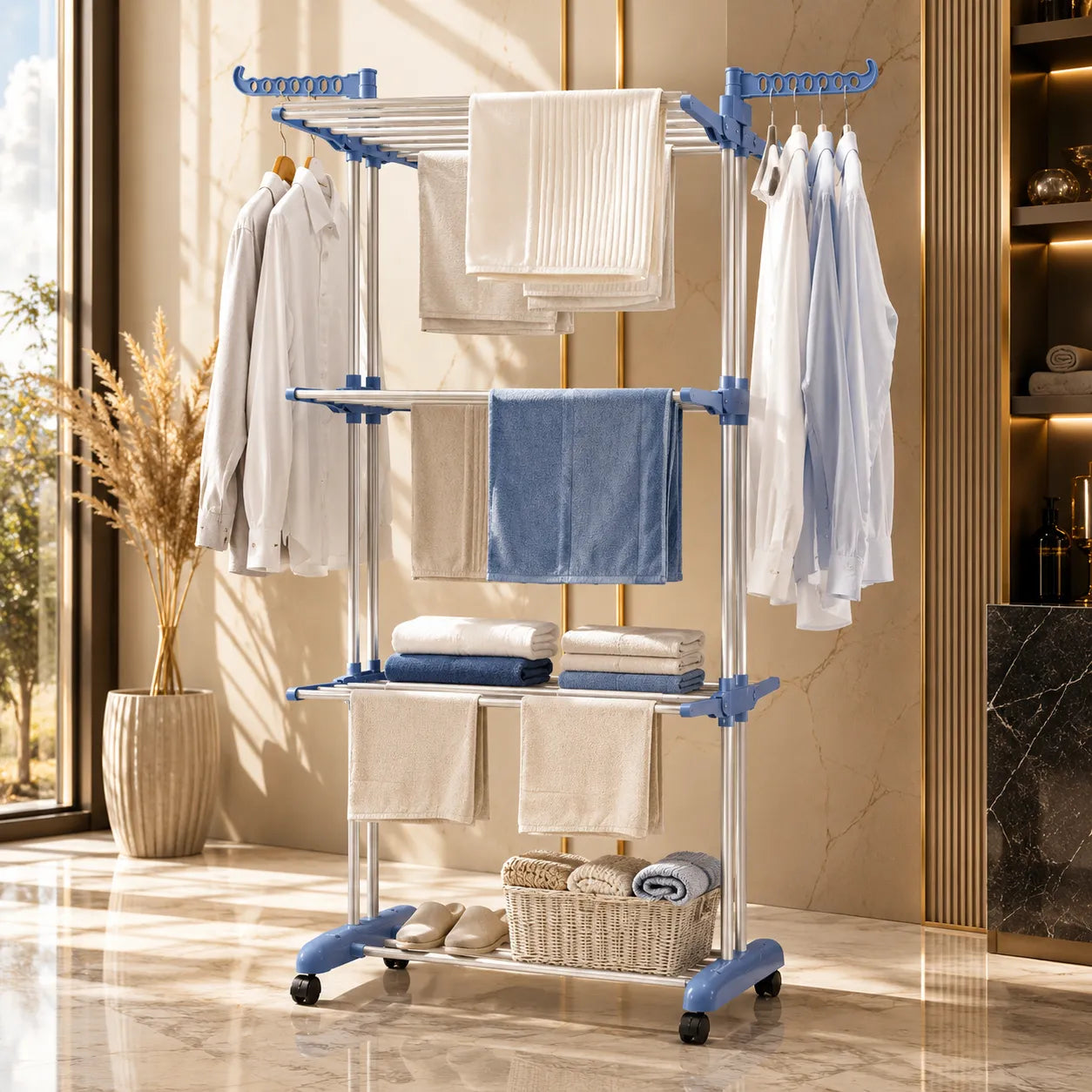 AIRÉA™ Modulable | Etendoir linge pliable pour exterieur