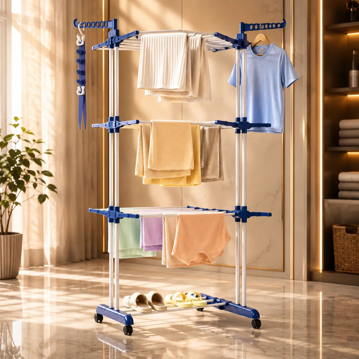 AIRÉA™ Modulable | Etendoir linge pliable pour exterieur