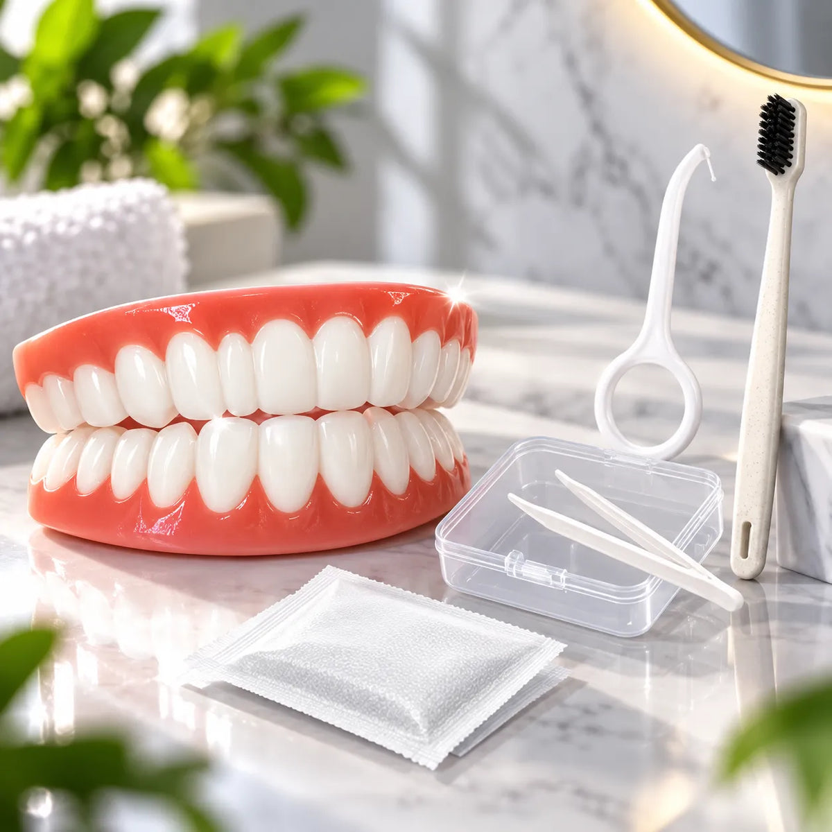 Facettes Dentaires Amovibles Smilé | Cache-dents cosmétique en silicone, haut et bas