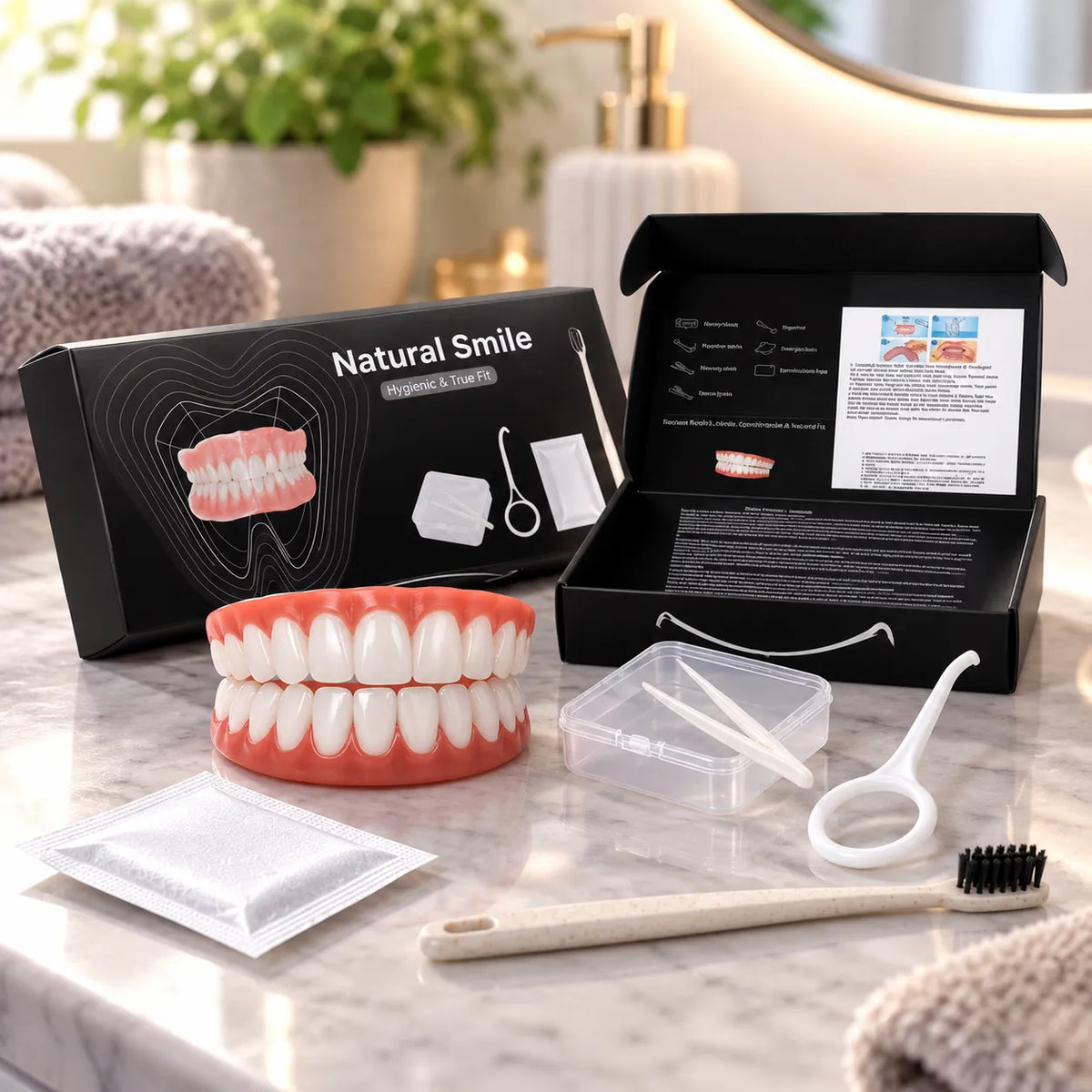 Facettes Dentaires Amovibles Smilé | Cache-dents cosmétique en silicone, haut et bas