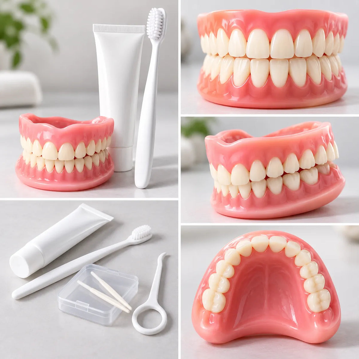 Facettes Dentaires Amovibles Smilé | Kit fausses dents cosmétiques en silicone, haut et bas