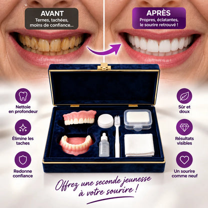 Facettes Dentaires Amovibles Smilé | Kit fausses dents cosmétiques en silicone, haut et bas