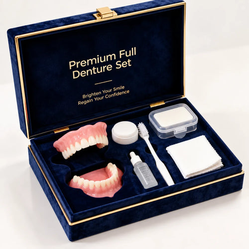 Facettes Dentaires Amovibles Smilé | Kit fausses dents cosmétiques en silicone, haut et bas