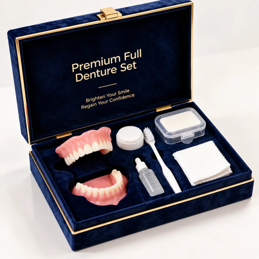 Facettes Dentaires Amovibles Smilé | Kit fausses dents cosmétiques en silicone, haut et bas