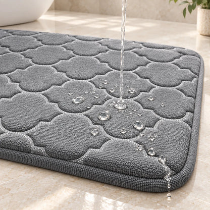 Tapis de Salle de Bain Moelly | Tapis de douche antidérapant en mousse à mémoire de forme