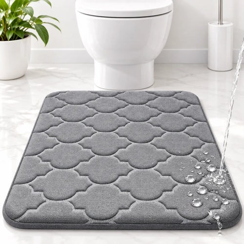 Tapis de Salle de Bain Moelly | Tapis de douche antidérapant en mousse à mémoire de forme