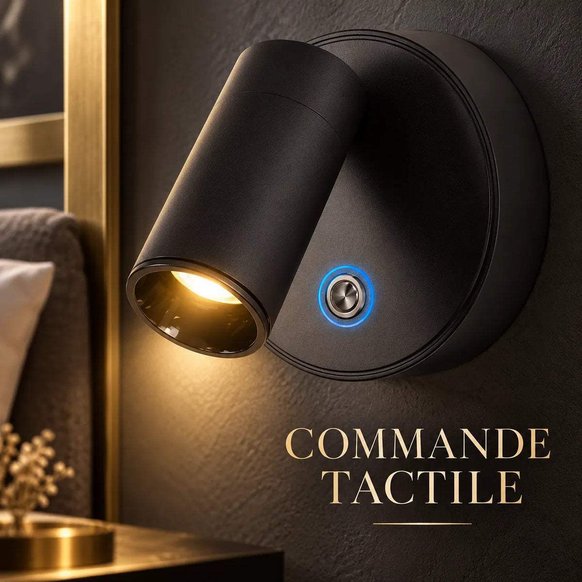 Appliques Murales LED Rechargeables USB, Tactiles, 3 Couleurs et Orientables à 350° – Magnetia
