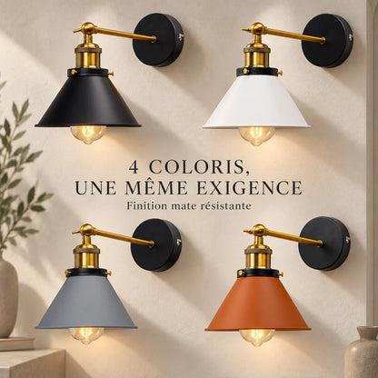 Applique Murale Vintage Ferro | Lampe murale industrielle en fer, chambre, salle de bain et bar
