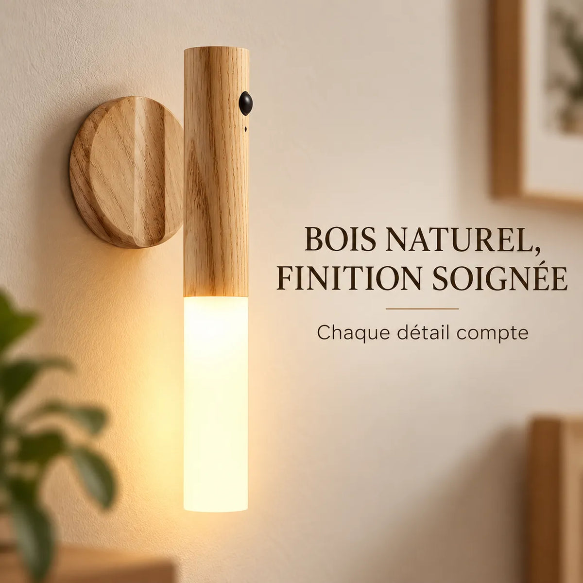 Applique Murale pour Chambre Magna | Veilleuse magnétique rechargeable avec détecteur de mouvement