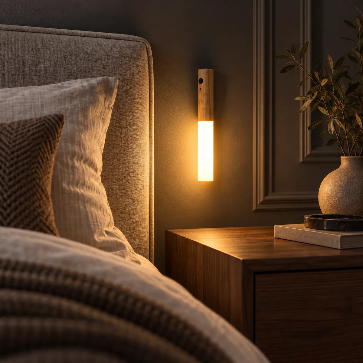 Applique Murale pour Chambre Magna | Veilleuse magnétique rechargeable avec détecteur de mouvement
