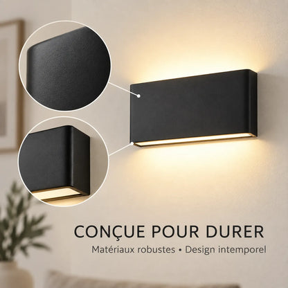 Applique Murale Nordica Alu | Lampe murale en aluminium étanche IP65, chambre et salle de bain
