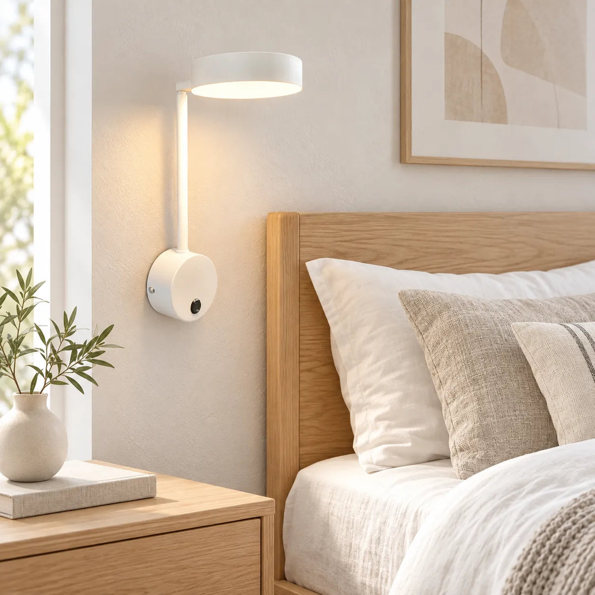 Applique Murale 9W | Lampe murale LED avec interrupteur, chambre et salon
