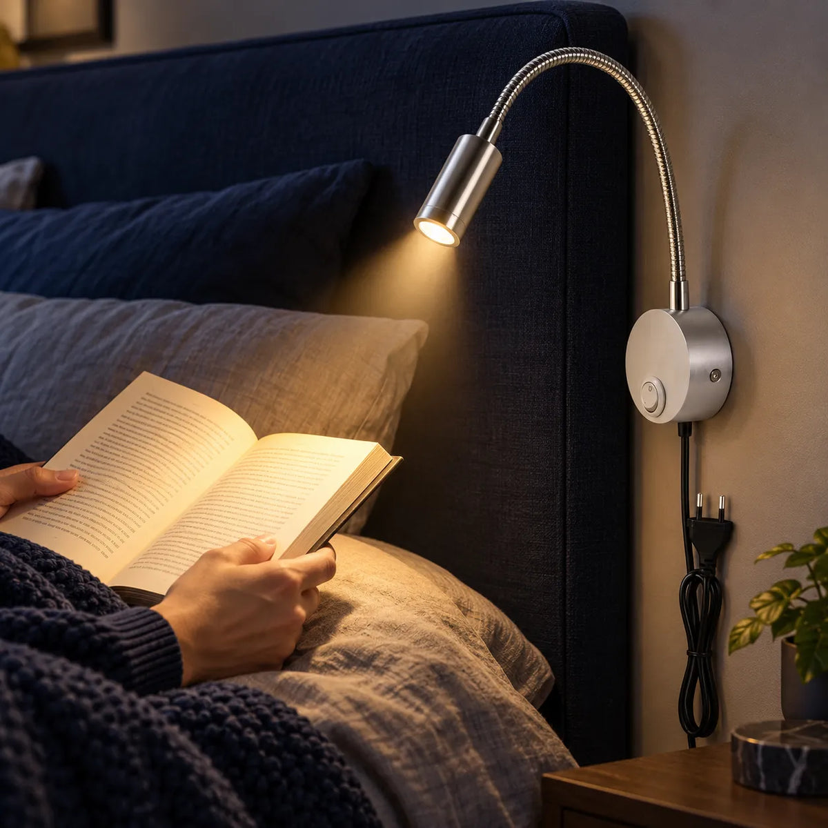 Applique Murale Flexa | Lampe murale LED flexible pour lecture, chevet et bureau